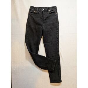 &denim ultra high‎ waist mom jeans black size 4 cotton blend